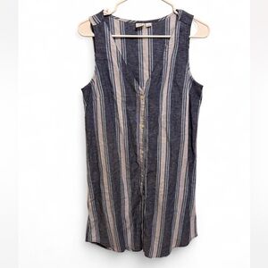 GAP Blue and White Striped linen blend Dress